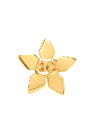 Chanel Coco Mark Brooch In Gold