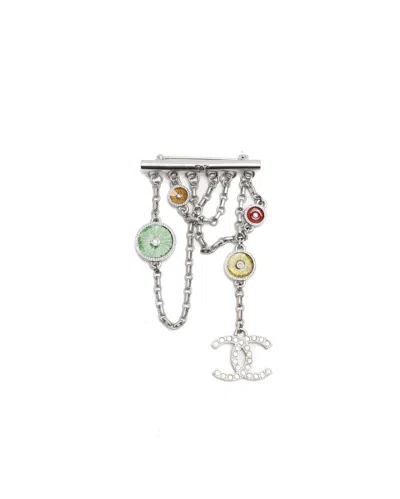 Pre-owned Chanel Coco Mark Brooch In Multi