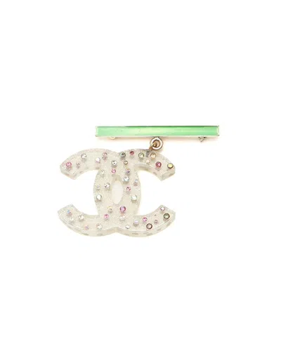 Chanel Coco Mark Brooch In Multicolour