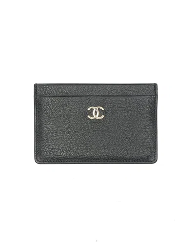 Chanel Coco Mark Card Holder In Black