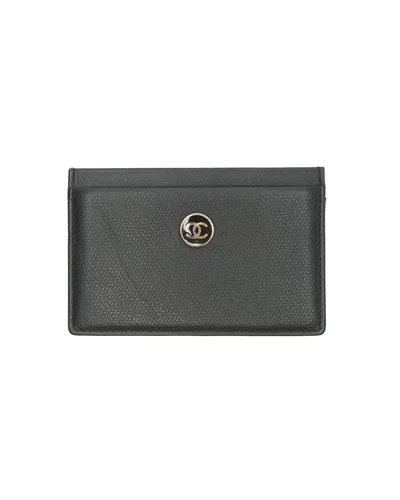 Chanel Coco Mark Card Holder In Black