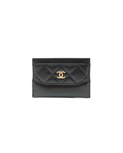 Chanel Coco Mark Card Holder In Black