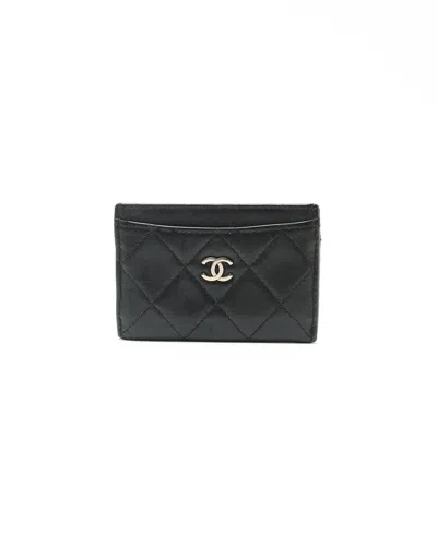 Chanel Coco Mark Card Holder In Black