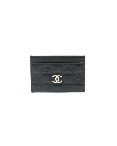 Chanel Coco Mark Card Holder In Black