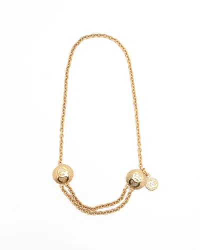 Pre-owned Chanel Coco Mark Chain Belt In Gold
