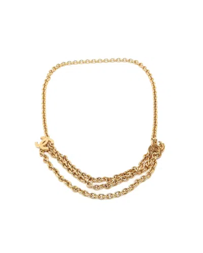 Chanel Coco Mark Chain Belt, Size 75 In Gold