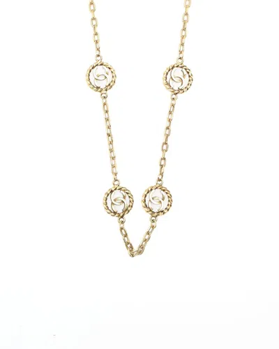 Pre-owned Chanel Coco Mark Chain Belt, Size 90 In Gold