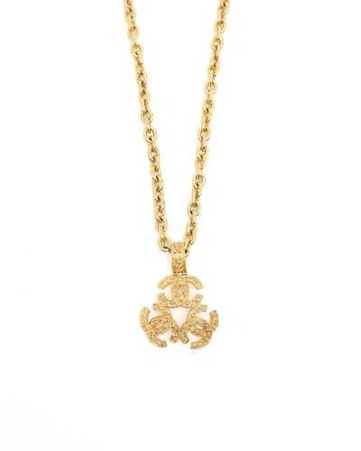 Chanel Coco Mark Chain Long Necklace In White