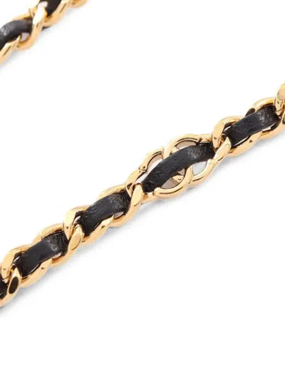 Pre-owned Chanel Coco Mark Chain Necklace In Gold