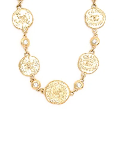 Pre-owned Chanel Coco Mark Choker In Gold