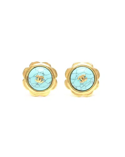 Pre-owned Chanel Coco Mark Clip-on Earrings In Multi