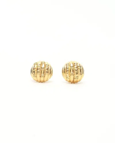 Pre-owned Chanel Coco Mark Clip-on Earrings In Gold