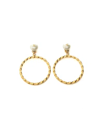 Pre-owned Chanel Coco Mark Clip-on Earrings In Gold