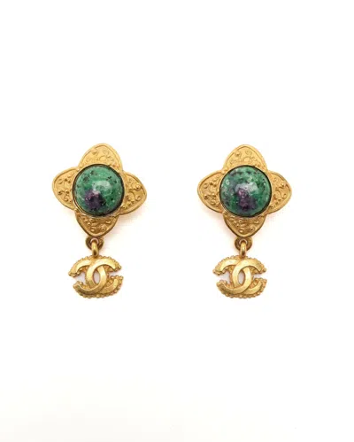 Pre-owned Chanel Coco Mark Clip-on Earrings In Multi