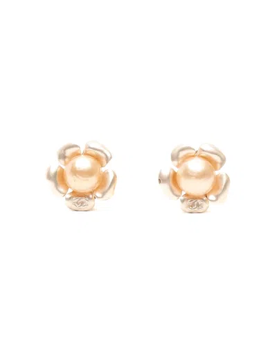 Pre-owned Chanel Coco Mark Clip-on Earrings In Pink