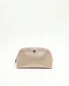 Chanel Coco Mark Cosmetic Pouch In Silver