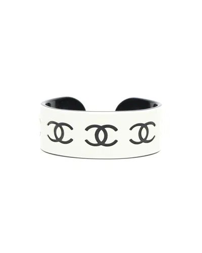 Pre-owned Chanel Coco Mark Cuff Bracelet In Multi