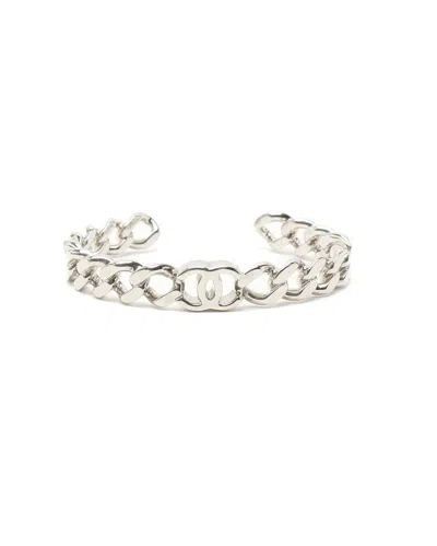 Chanel Coco Mark Cuff In Silver