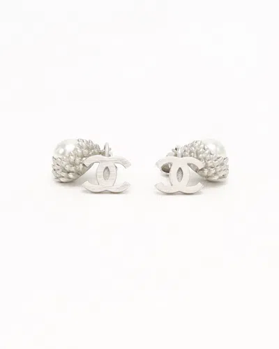 Pre-owned Chanel Coco Mark Dangling Clip-on Earrings