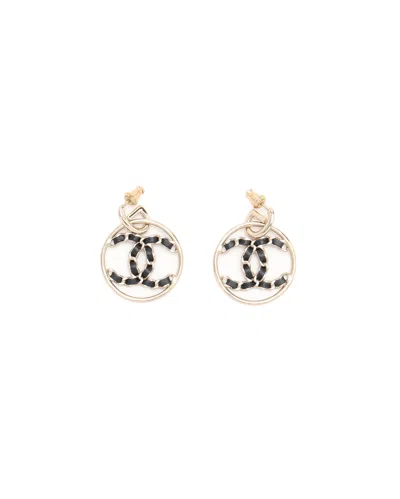 Pre-owned Chanel Coco Mark Dangling Earrings In Multi