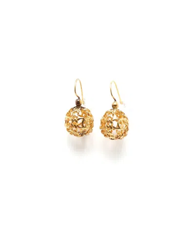 Chanel Coco Mark Earrings In Gold