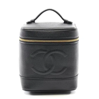 Pre-owned Chanel Coco Mark Handbag Black Leather