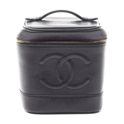 Pre-owned Chanel Coco Mark Handbag Black Leather