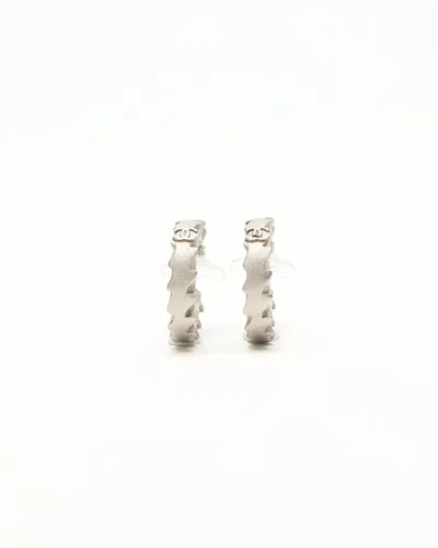 Pre-owned Chanel Coco Mark Hoop Earrings