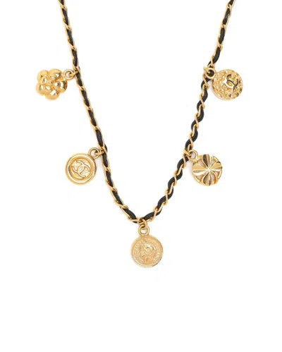 Pre-owned Chanel Coco Mark Icon Leather Choker In Multi