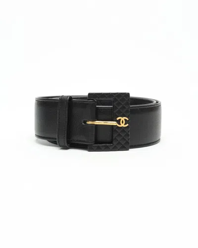 Pre-owned Chanel Coco Mark Leather Belt