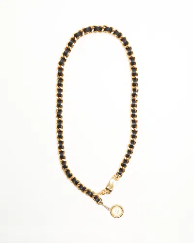 Pre-owned Chanel Coco Mark Leather Chain Belt In Multi