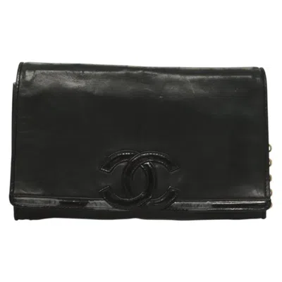 Pre-owned Chanel Coco Mark Leather Shoulder Bag () In Black