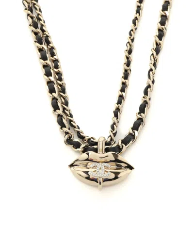Pre-owned Chanel Coco Mark Lips Choker Necklace In Multi