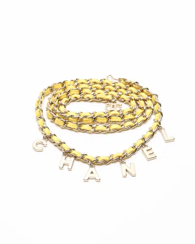 Pre-owned Chanel Coco Mark Logo Chain Belt