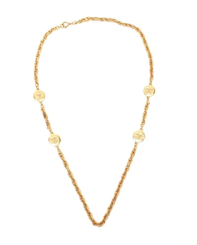 Chanel Coco Mark Long Necklace In Gold