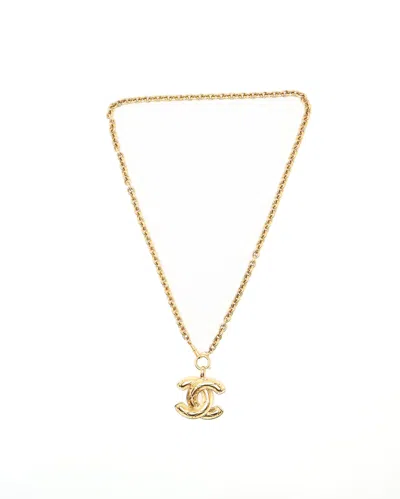 Chanel Coco Mark Long Necklace In Gold