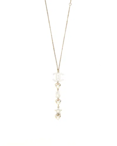 Pre-owned Chanel Coco Mark Long Necklace In Multi