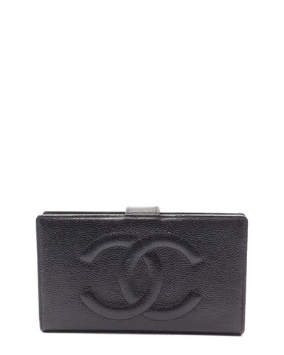 Pre-owned Chanel Coco Mark Long Wallet (authentic Pre-loved)