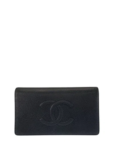 Pre-owned Chanel Coco Mark Long Wallet (authentic Pre-loved)