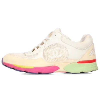 Pre-owned Chanel Coco Mark Low-cut Mesh Sneakers In Multi