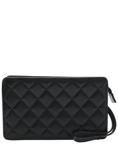 Pre-owned Chanel Coco Mark Matelassé Pouch (authentic Pre-loved)