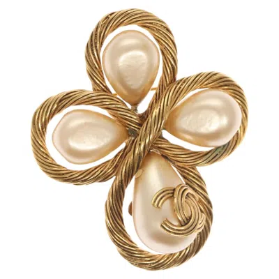 Pre-owned Chanel Coco Mark Metal Brooch Jewelry () In Gold
