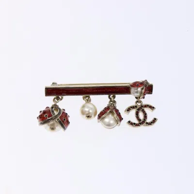 Pre-owned Chanel Coco Mark Metal Brooch Jewelry () In Gold