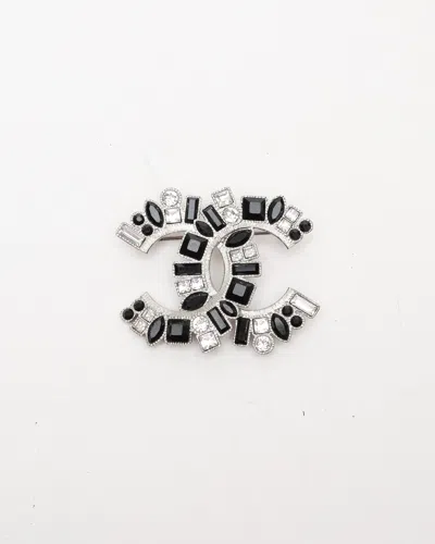 Pre-owned Chanel Coco Mark Mixed Rhinestones Brooch