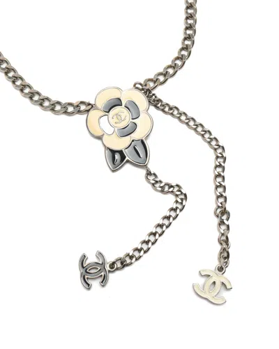 Pre-owned Chanel Coco Mark Necklace In Gold