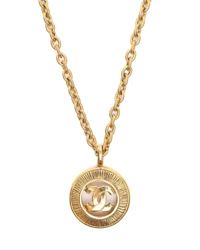Pre-owned Chanel Coco Mark Necklace In Gold