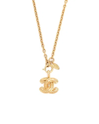 Pre-owned Chanel Coco Mark Necklace In Gold