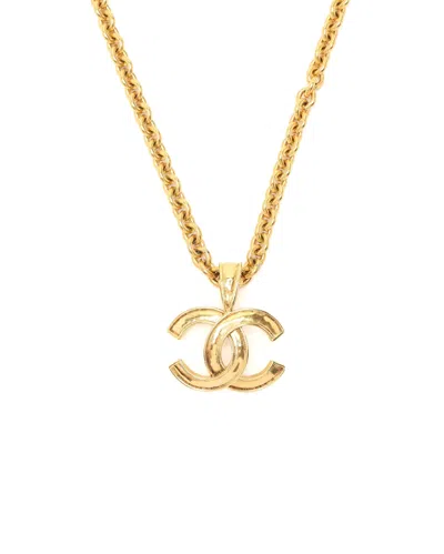 Chanel Coco Mark Necklace In Gold