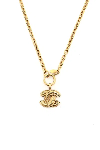 Chanel Coco Mark Necklace In Gold
