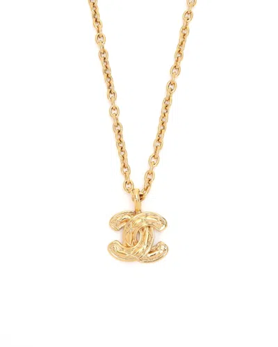 Chanel Coco Mark Necklace In Gold